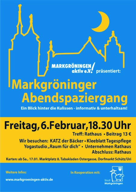 Plakat Markgröninger Abendspaziergang Februar 2026
