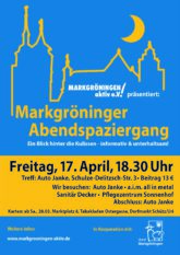 Plakat für den Markgröninger Abendspaziergang am 17. April 2026