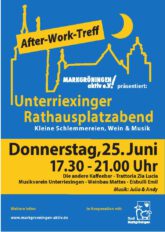 Plakat für den Unterriexinger Rathausplatzabend am 25. Juni 2026